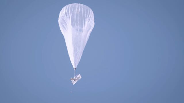 Un globo aerostático de Loon.