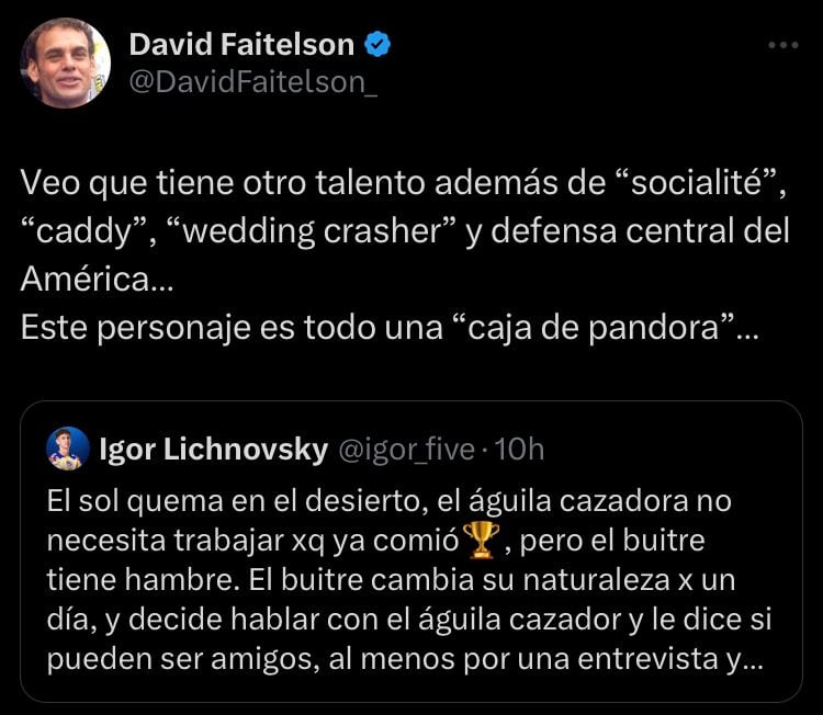 Igor y Faitelson peleándose