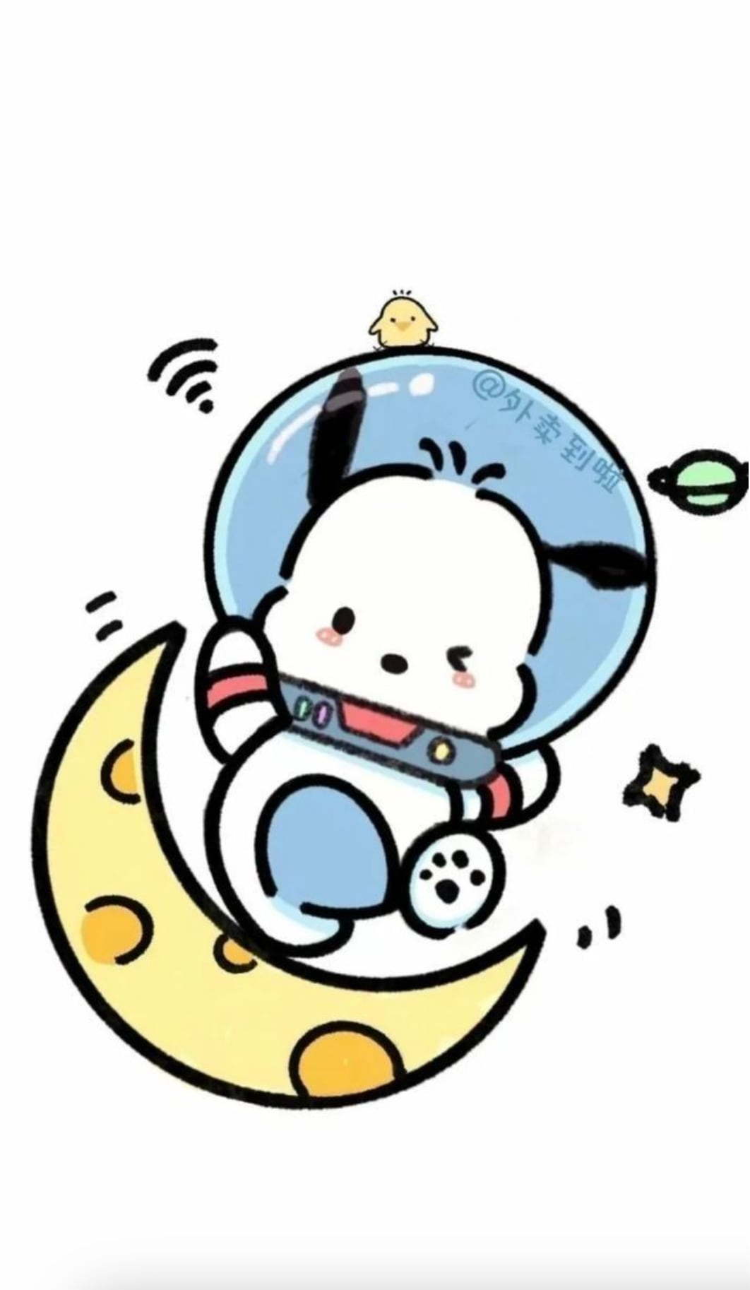 Fondo de pantalla de Pochacco en el espacio