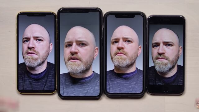 Diferencias entre las selfies de diferentes iPhones.