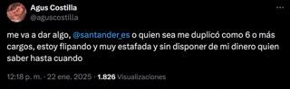 Reportes de fallas en app de banco Santander