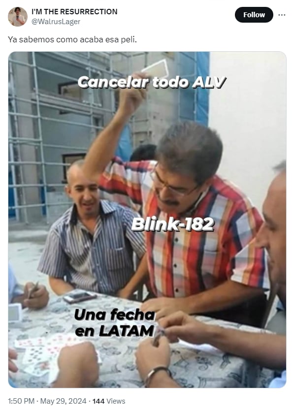 Memes por el concierto de Blink 182 en el Foro Sol