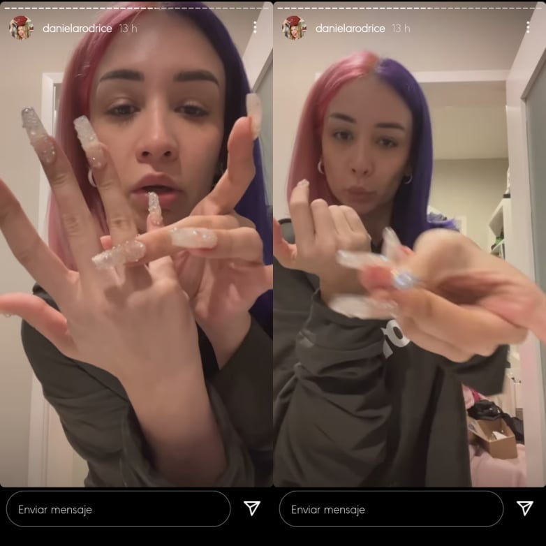 Daniela Rodrice presume su anillo de compromiso.