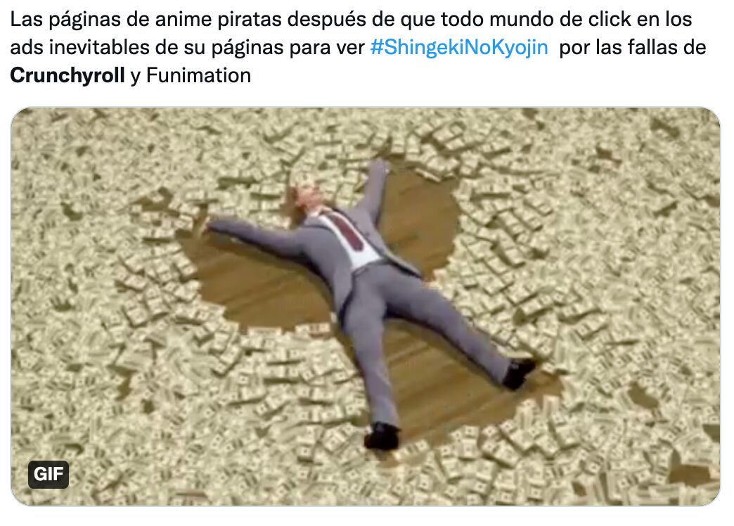 Memes de la caída Crunchyroll por estreno de Attack on Titan