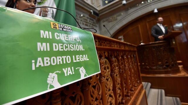 Manifestación a favor del aborto en el Estado de México