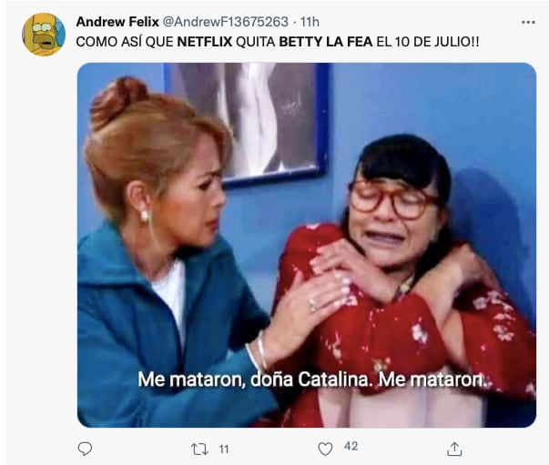 Yo soy Betty, la Fea abandonará Netflix; así reaccionan con memes