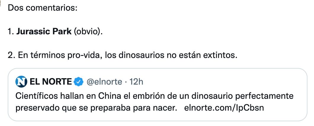 Hallazgo de embrión de dinosaurio desata memes de 'Jurassic Park'