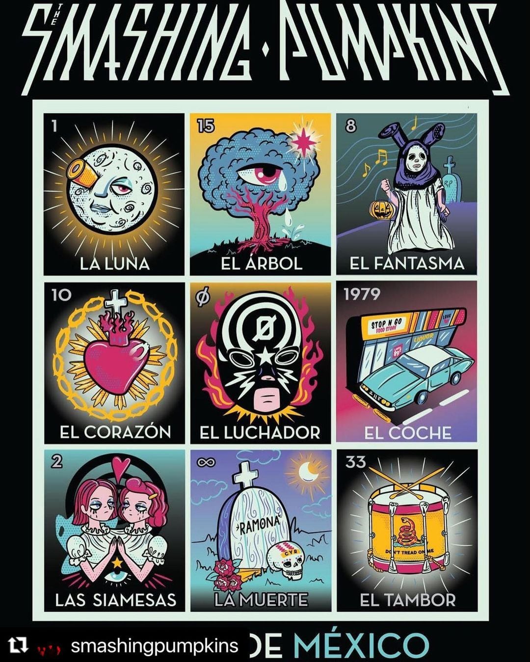 Cartel de 'Lady Love' para Smashing Pumpkins
