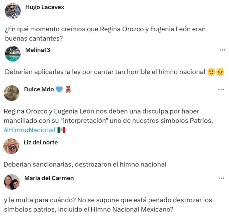 Eugenia León y Regina Orozco son criticadas; destrozaron el himno nacional en el Monumento a la Revolución