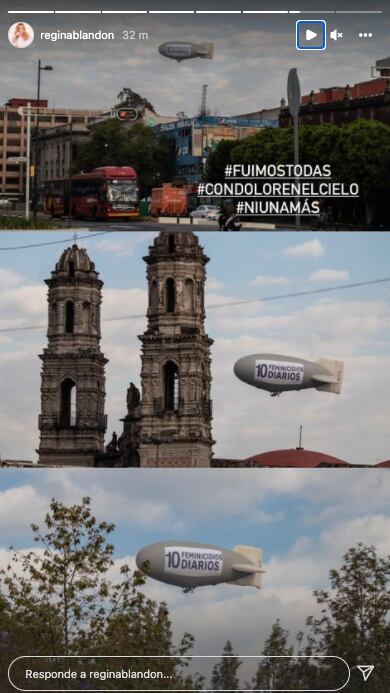 Regina Blandón se une a movimiento "Con dolor en el cielo"