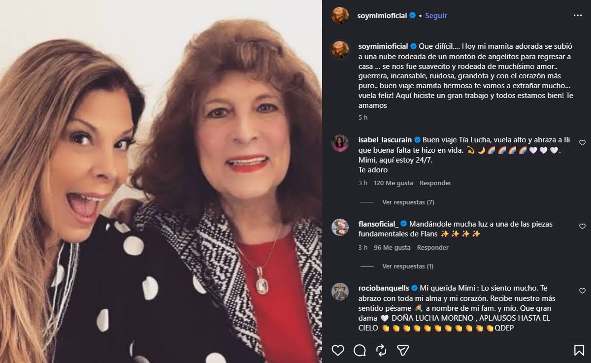 ¿De qué murió Lucha Moreno? Cantante y mamá de Mimi de Flans