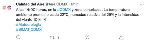 Tuit sobre la calidad del aire