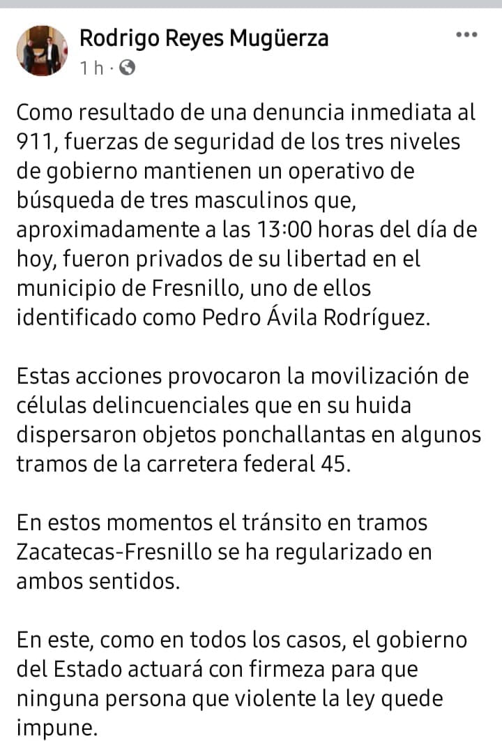 Pedro Ávila Rodríguez, familiar de David y Ricardo Monreal es privado de la libertad