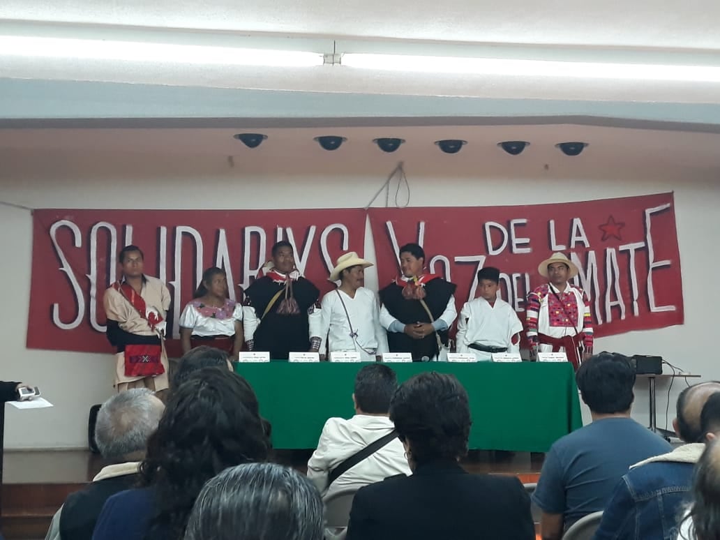 Conferencia de prensa Solidarios de la Voz del Amate.