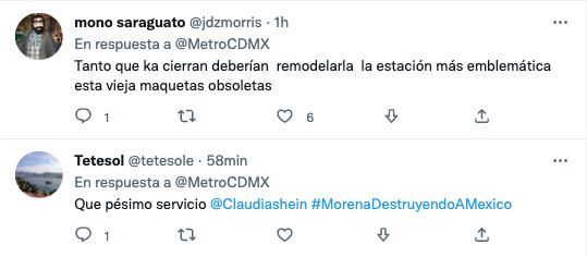 Quejas de usuarios por el cierre de la estación Zócalo-Tenochtitlán de la línea 2