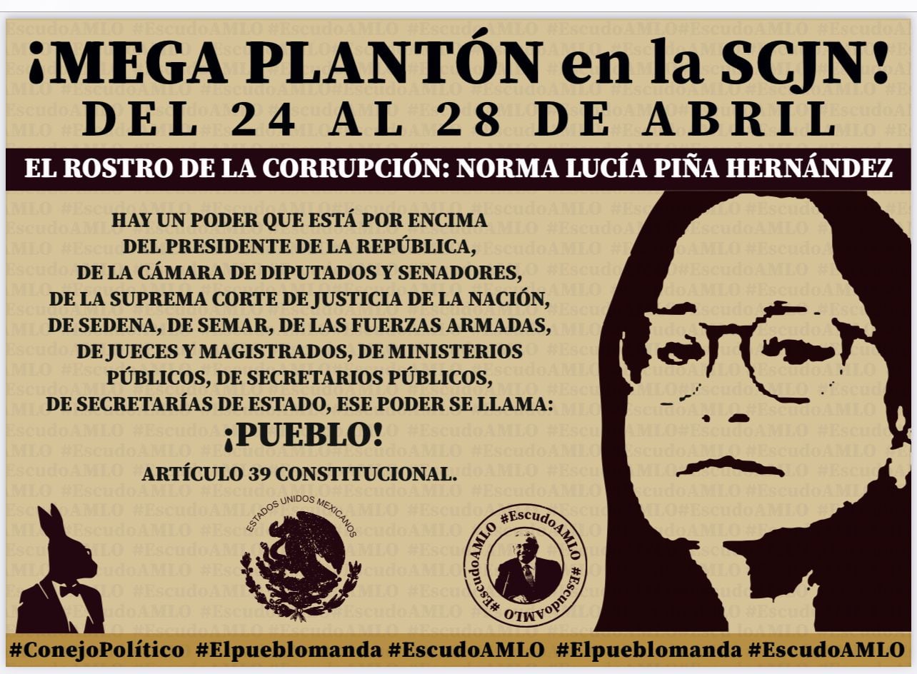 Convocan a mega plantón enfrente de la SCJN