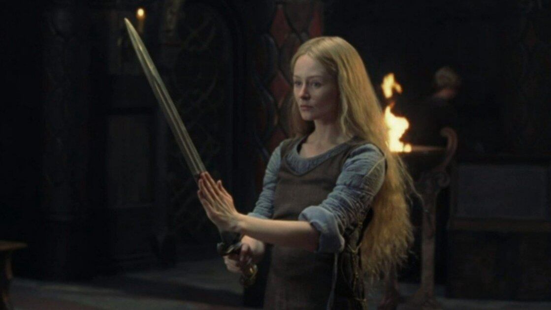 Miranda Otto como Eowyn en El Señor de los Anillos