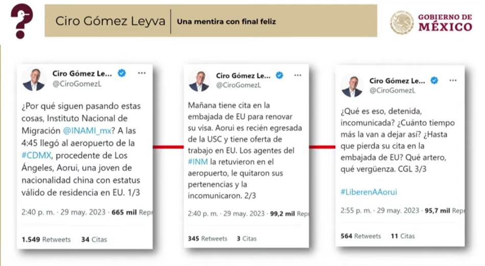 Exhiben a Ciro Gómez Leyva en la mañanera