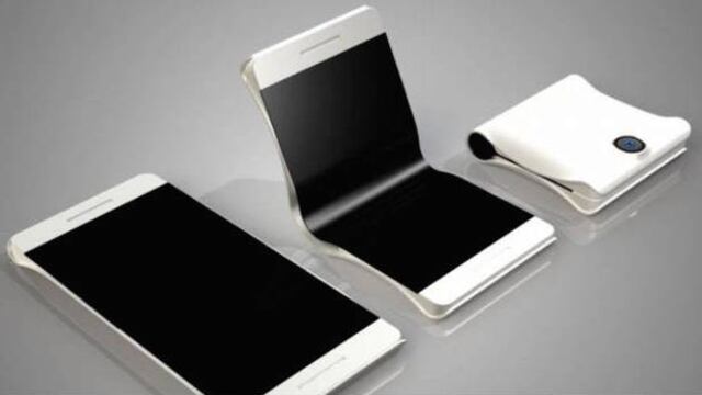 Imagen conceptual de un teléfono plegable