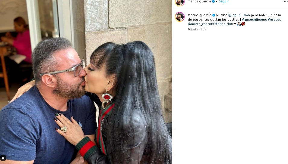 Maribel Guardia niega divorcio de Marco Chacón con esta amorosa foto.