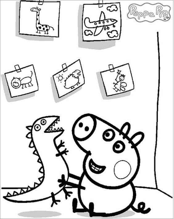 Dibujos de George regreso a clases para colorear
