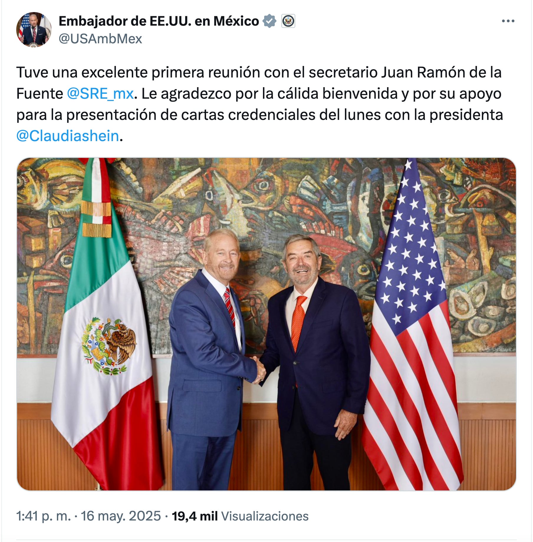 Juan Ramón de la Fuente y Ron Johnson