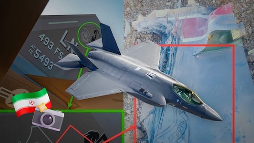 Medios iraníes difunden fotos del avión de Estados Unidos derribado en Irán