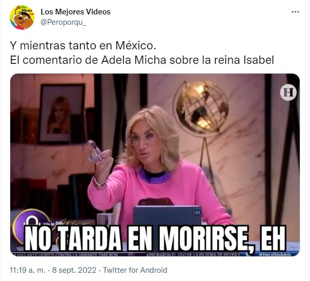 memes sobre el estado de salud de la reina Isabel II/captura de pantalla de Twitter