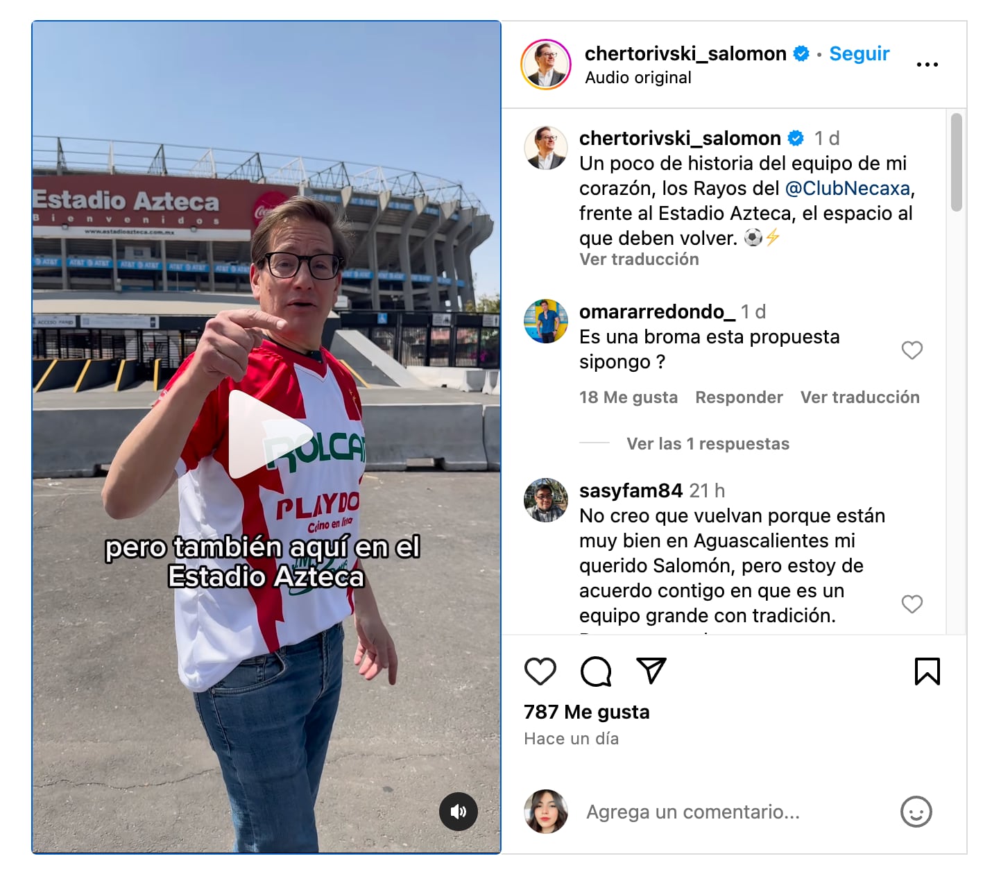 Candidato Salomón Chertorivski quiere traer al Necaxa a la CDMX