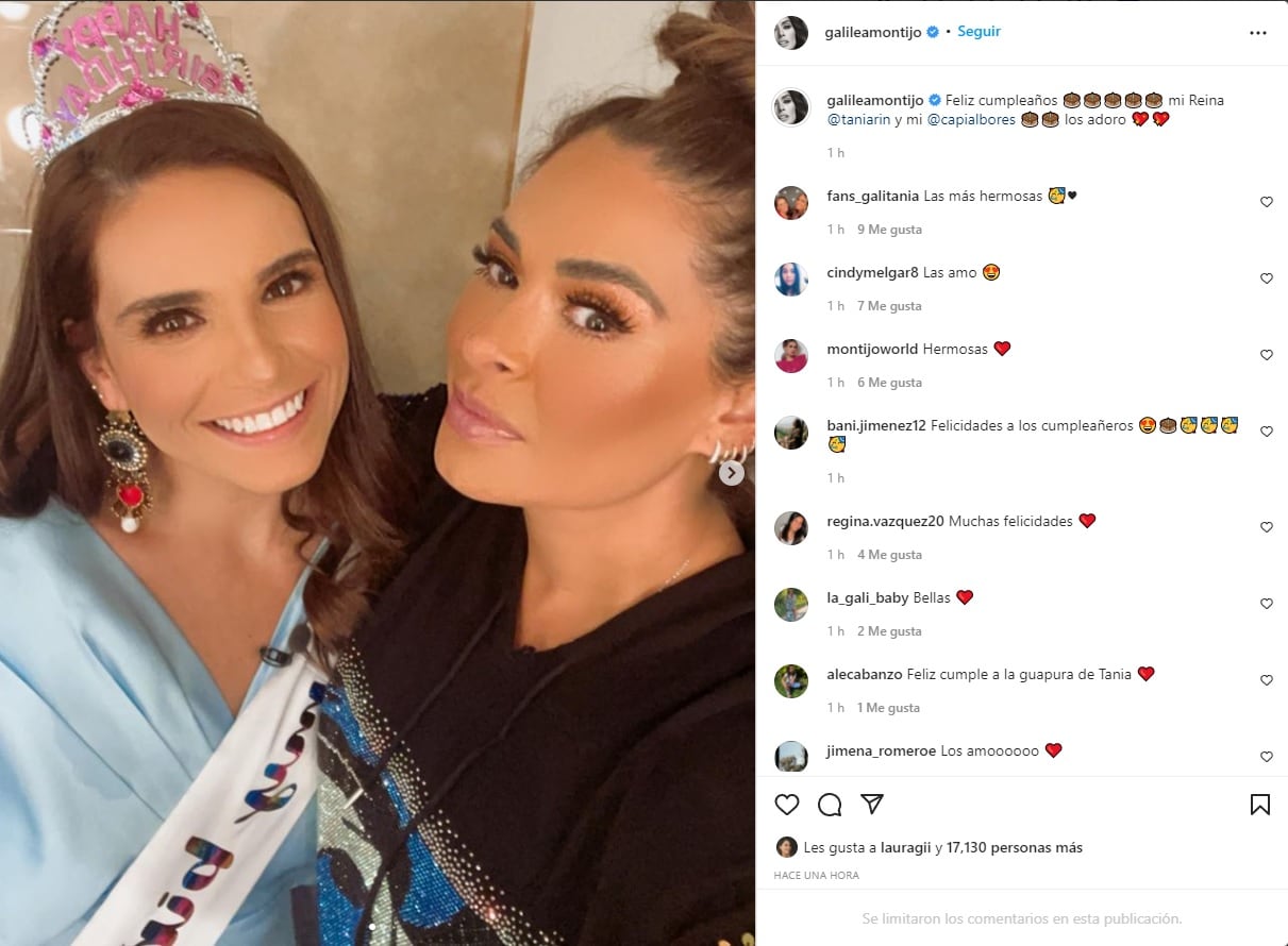 Galilea Montijo celebra a Tania Rincón por su cumpleaños