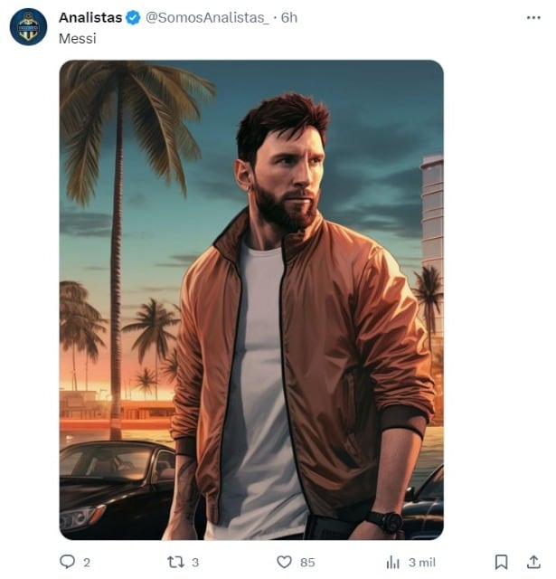 Lionel Messi como personaje del GTA 6.