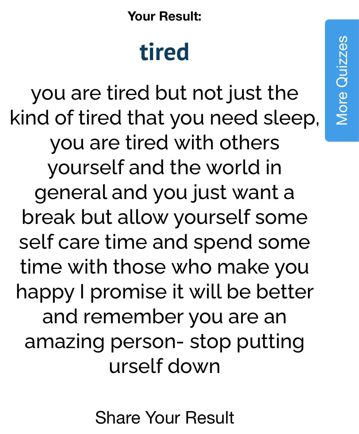 test de sentimientos humanos cansado