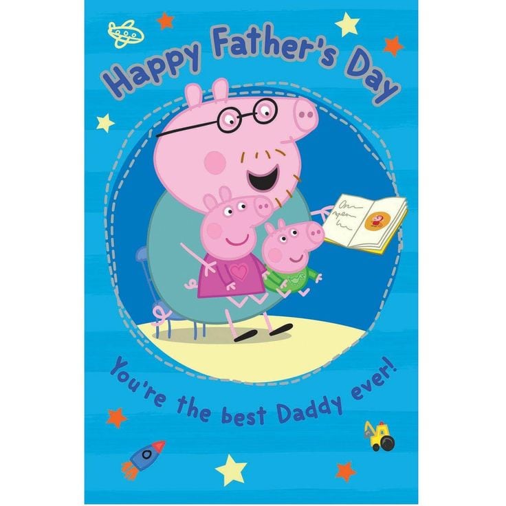 Tarjetas de Papá Cerdito de Peppa Pig para el Día del Padre