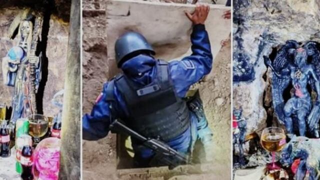 Elementos de la Procuraduría General de Justicia (PGJ) encuentran macabros guardianes en túnel huachicolero