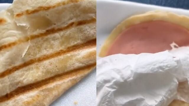 Quesadilla con servilleta