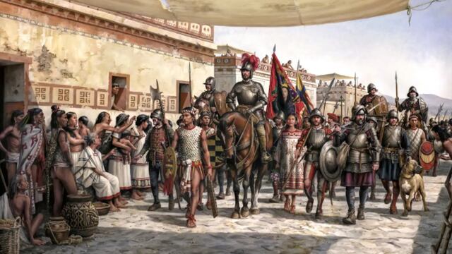 La entrada de Hernán Cortés en México