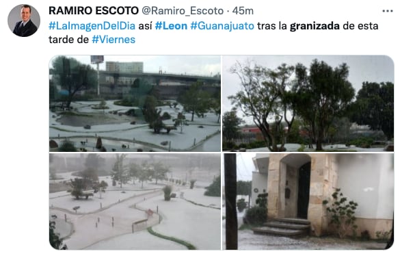 Granizada en León, Guanajuato
