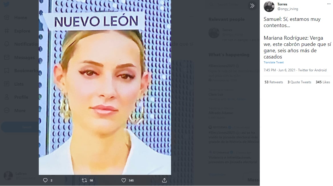 Memes por el rostro de Mariana Rodríguez.