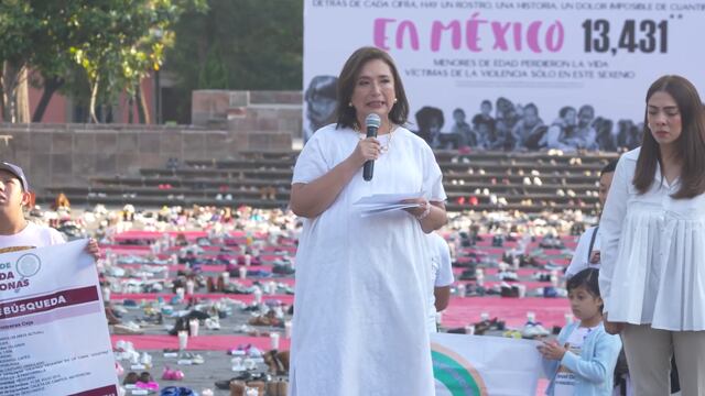 Xóchitl Gálvez encabeza protesta por 13 mil asesinatos contra las infancias durante el gobierno de AMLO
