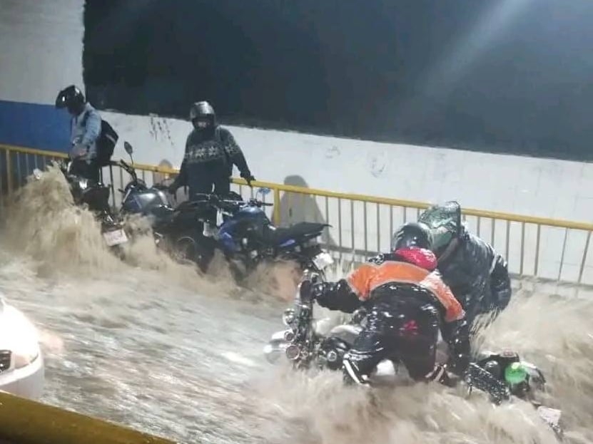 Presa Becerra se desborda tras fuertes lluvias en Álvaro Obregón
