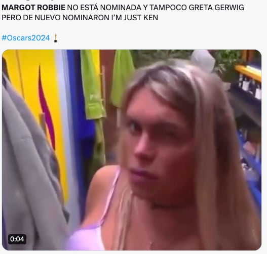 Memes reclaman a los Oscar 2024 por no nominar a Margot Robbie por Barbie