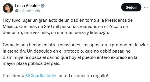 Manuel Velasco y Adán Augusto López piden disculpas a Claudia Sheinbaum por este incómodo momento en el Zócalo CDMX