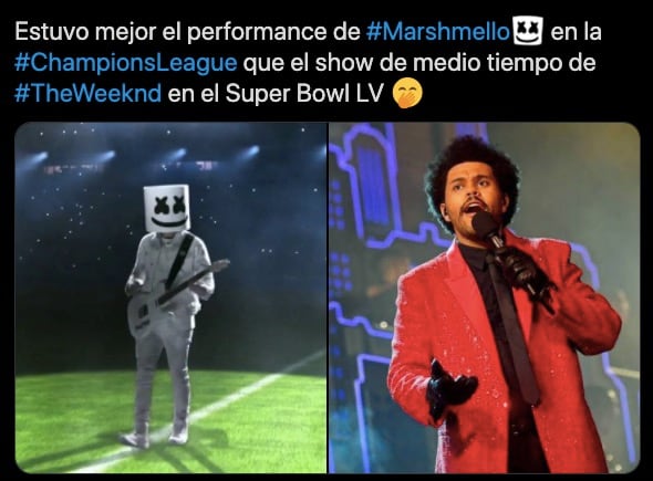 Compararon el show de Marshmello con el de The Weeknd