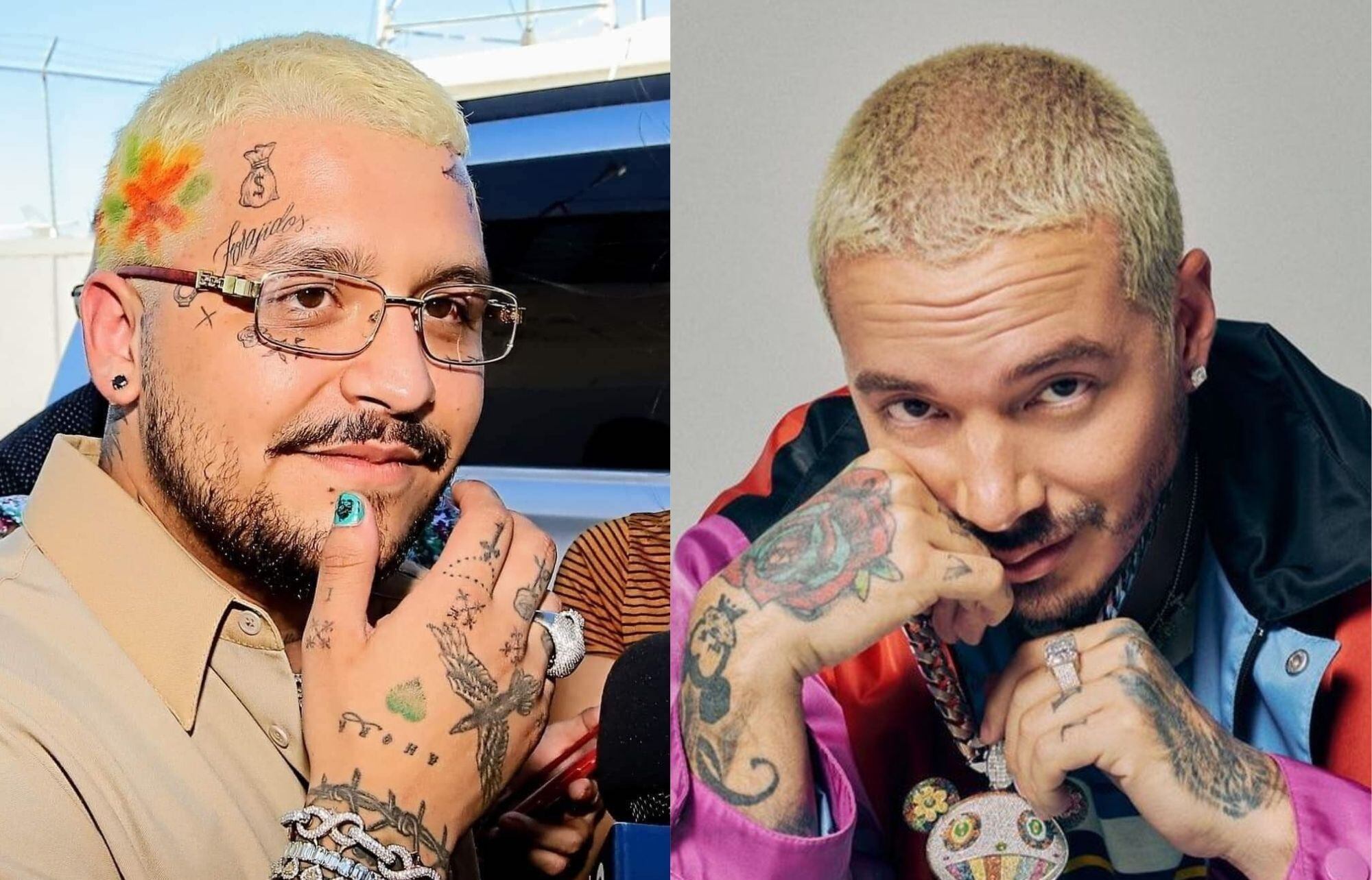 ¿J Balvin? Se burlan de Christian Nodal por su nuevo look