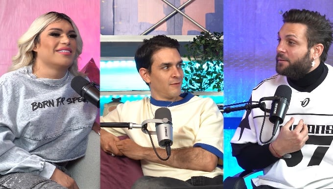 Wendy Guevara, Andrés Johnson y Nicola Porcella.