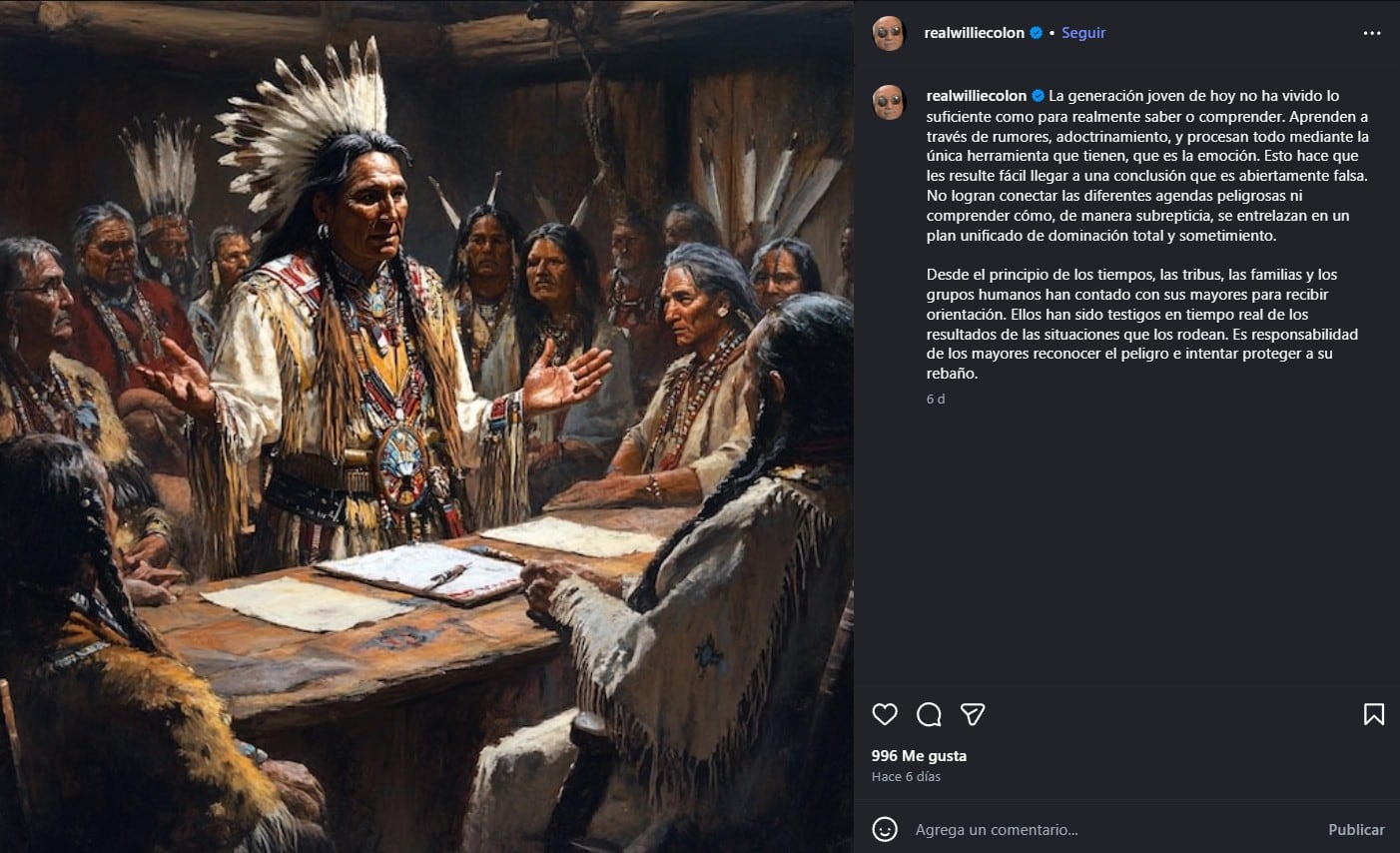 Willie Colón: su última publicación en redes antes de su muerte