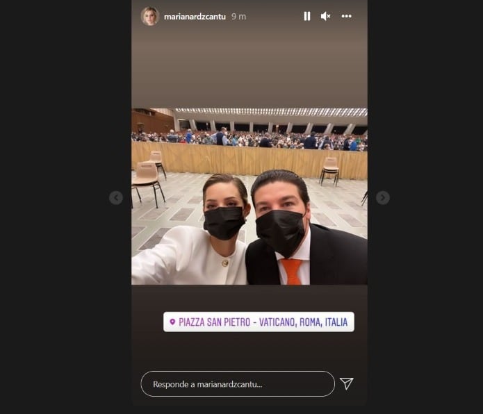 Samuel García y Mariana Rodríguez en el Vaticano