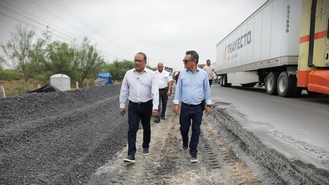 Andrés Mijes supervisa ampliación del Libramiento Noroeste en Escobedo