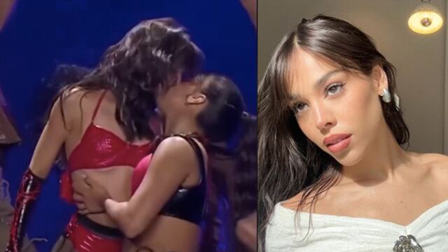 Danna Paola besa a una de sus bailarinas