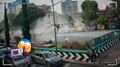 Captan el momento exacto en que edificio en demolición colapsó sobre Viaducto Miguel Alemán